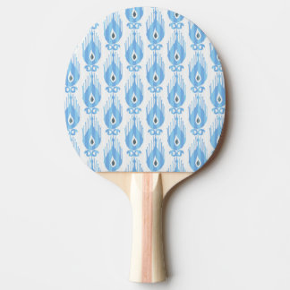Blue White Ikat Mönster Design Pingisracket