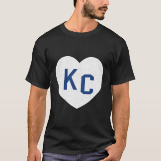 Blue White Kansas City Kc Heart Kärlek Kansas City T Shirt