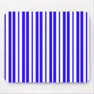Blue White Lodrät Rand Mönster Musmatta