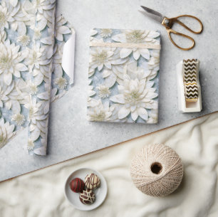 Blue White Lotus Flowers Presentpapper