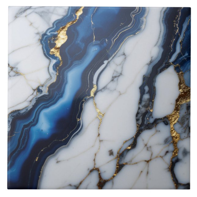 blue white marble texture gold texture pattern lux kakelplatta (Framsidan)
