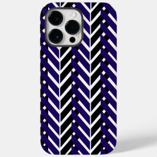 Blue White Modern Chevron Mönster