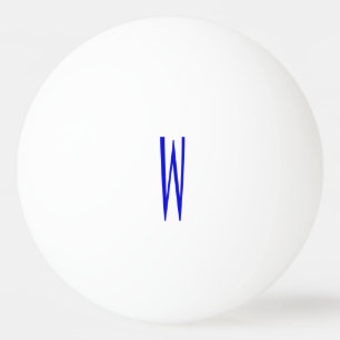 Blue - White Monogram Initial Ping Pong Pingisboll