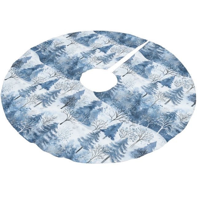 Blue White Mountain Julgranar Julgransmatta Borstad Polyester (Vinklad)