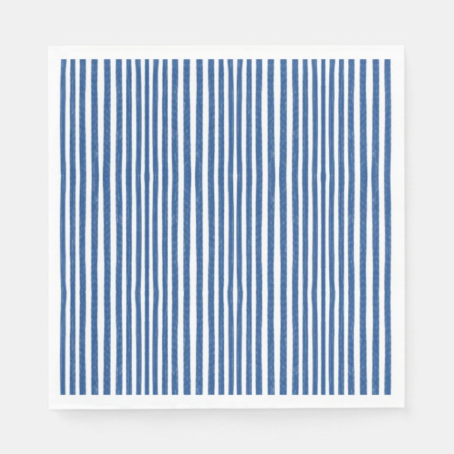 Blue & White Nautical rand Pappersservett (Framsidan)