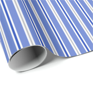 Blue White och Silver Rand Presentpapper