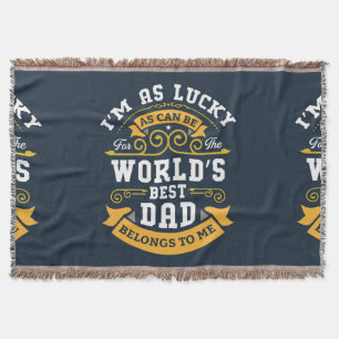 Blue White Orange Worlds Best Pappa Filt