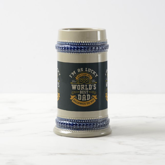 Blue White Orange Worlds Best Pappa Sejdel (Center)