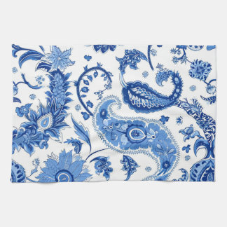 Blue & White Paisley Kitchen Towel Kökshandduk