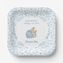 Blue White Peter, Rabbit Beatrix Baby Shower