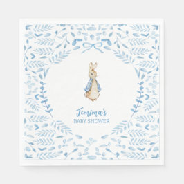 Blue White Peter, Rabbit Beatrix Baby Shower Pappersservett
