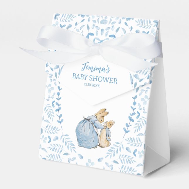 Blue White Peter, Rabbit Beatrix Baby Shower Presentaskar (Framsidan Sidan)