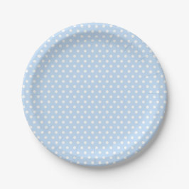 Blue White Polka Dot Papper Tallrikar