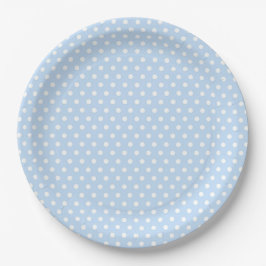 Blue White Polka Dot Papper Tallrikar