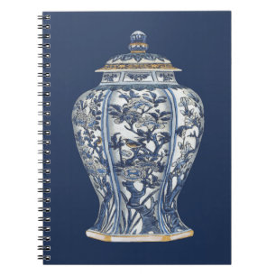 Blue & White Porcelain Vas efter Vision Studio Anteckningsbok Med Spiral