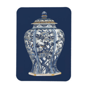 Blue & White Porcelain Vas efter Vision Studio Magnet