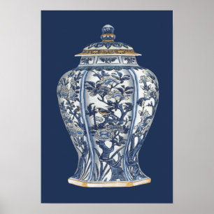 Blue & White Porcelain Vas efter Vision Studio Poster