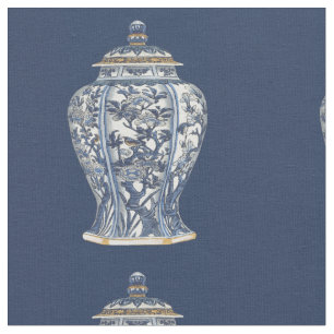 Blue & White Porcelain Vas efter Vision Studio Tyg