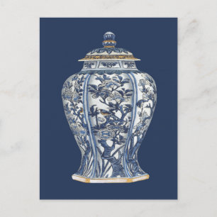 Blue & White Porcelain Vas efter Vision Studio Vykort