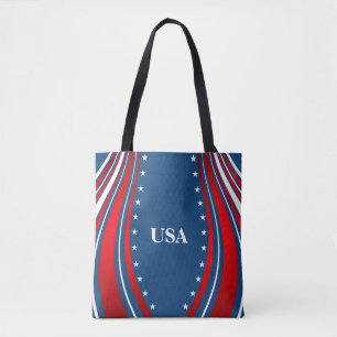 Blue White Red American Flagga Tygkasse