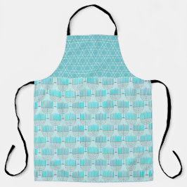 BLUE & WHITE ROWS HANUKKAH CANDLES