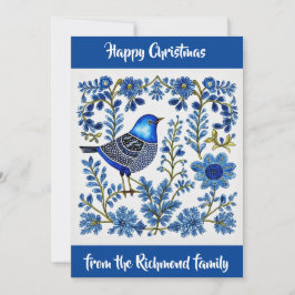 Blue & White Scandi inspirerade folkkonst. Inbjudningar