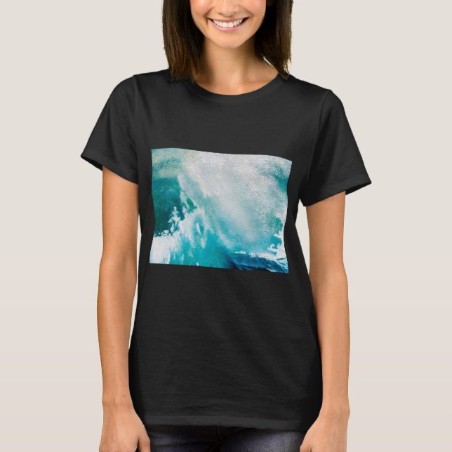 BLUE WHITE SEA VINKARARE I STORM T-Shirt (Framsida)