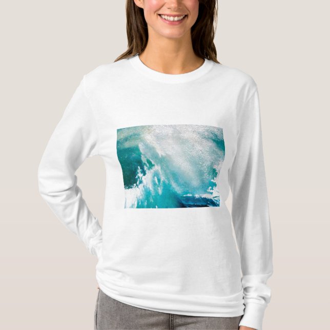 BLUE WHITE SEA VINKARARE I STORM T-SHIRT (Framsida)