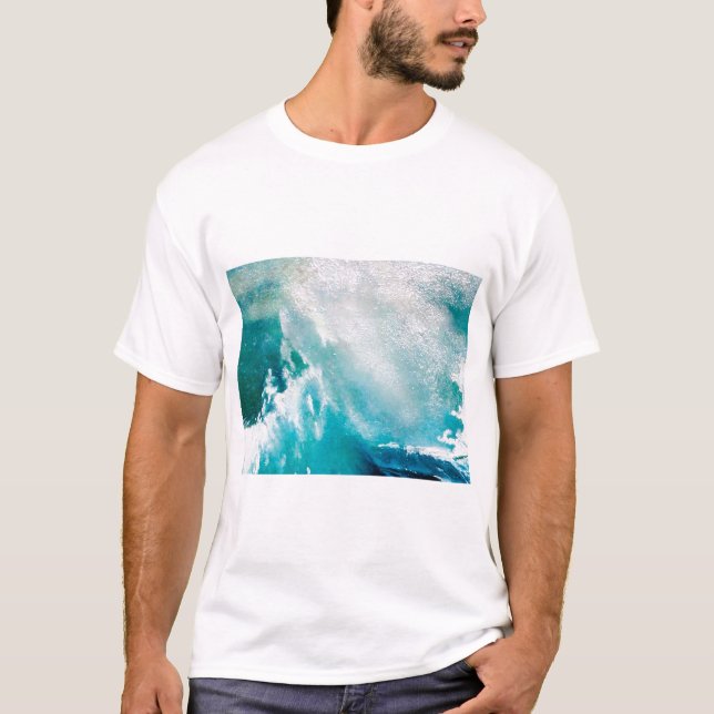 BLUE WHITE SEA VINKARARE I STORM TEE SHIRT (Framsida)