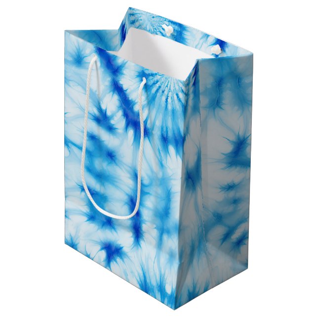 Blue White Spiral Tie Dye (Framsidan Vinklad)