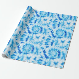 Blue White Spiral Tie Dye Presentpapper