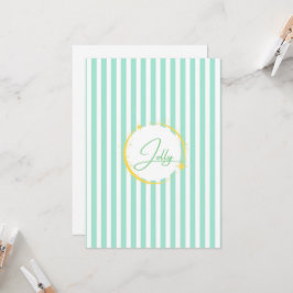 Blue & White Stripe Jolly Helgdag