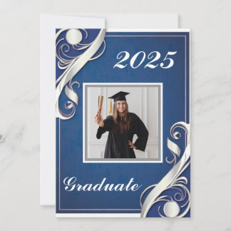 Blue White Studenten 2025 Inbjudningar