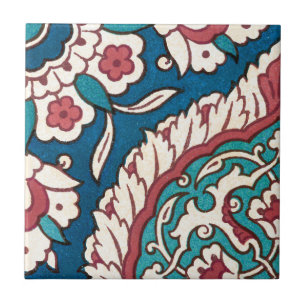Blue White Teal Oriental Azulejo Mönster Kakelplatta