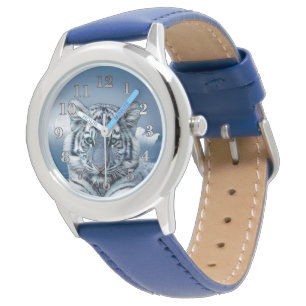 Blue White Tiger Armbandsur