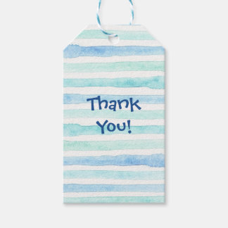 blue white watercolors thank you tags for favors presentetikett
