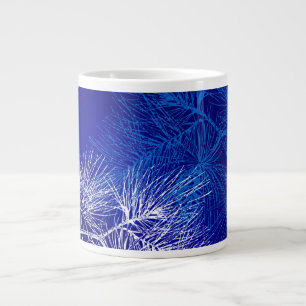 Blue White Winter Helgdag Gräs Jumbo Mugg