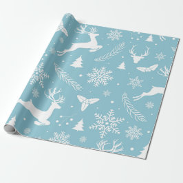Blue & White Winter Wonderland Presentpapper