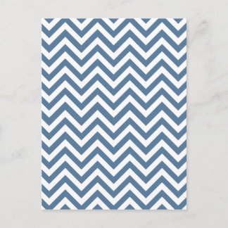 Blue & White Zigzag Mönster Vykort