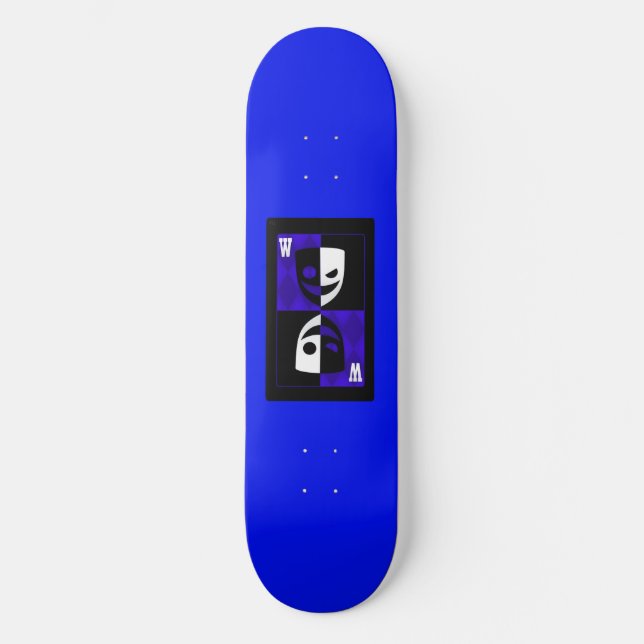 Blue Wilcard Skateboarddäck Mini Skateboard Bräda 18,5 Cm (Framsida)