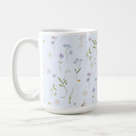 Blue Wildblomma Blommigt elegant Summer Baby Showe Kaffemugg