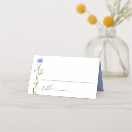 Blue Wildblomma Bröllop Guest Escort Placeringskort