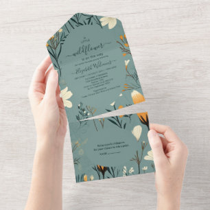 Blue Wildblomma Garden Girl Baby Shower