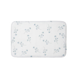 Blue Wildblomma Mönster Badrumsmatta