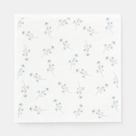 Blue Wildblomma Mönster Pappersservett