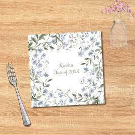 Blue Wildblomma Studenten Pappersservett