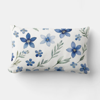 Blue Wildblommor Lumbarkudde