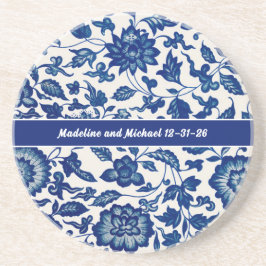 Blue Wildflower French Country Toile Chinoiserie  Underlägg