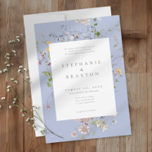Blue Wildflower Garden Elegant Wedding
