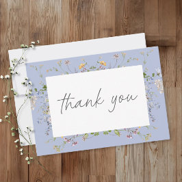 Blue Wildflower Garden Elegant Wedding Tack Kort